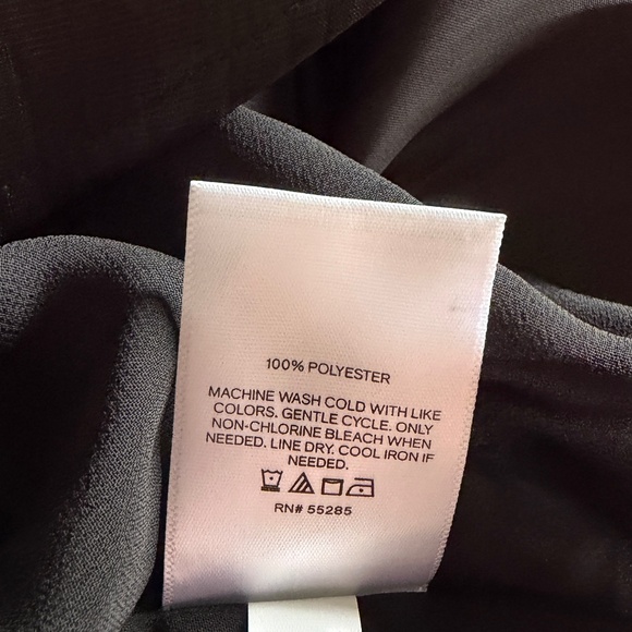 Express NWT $50 Womens Satin Shimmer Sheer Blouse Long Sleeve Top | Size XS - Picture 14 of 15